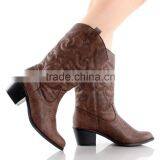 Fashion New Cowgirl Women Western Leather Boots thumbnail-2