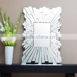 silver wall mirror art for living room with best price