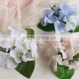 Artificial Silk Flower Handmade Fabric Flowers with Leaves Hair Clip