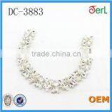 Wholesale Crystal Rhinestone Banding Glass Beaded Chain for Wedding Dress thumbnail-2