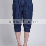 High Quality Fashion Mid Waist Bamboo Fiber Women Jeans Capris Female Denim thumbnail-2