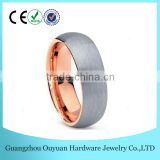 8MM Dome High Quality Tungsten Carbide Ring, 18K Rose Gold Brushed Tungsten Carbide Ring, Fashion Wedding Band Tungsten Ring