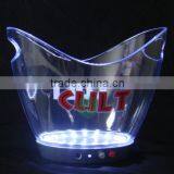 Custom Clear Illuminated Plastic Wine Bucket thumbnail-5