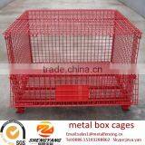 Great Forklift Available Transport Steel Containers Loading 250-2500kg Warehouse Cages Galvanized Anti Corrosion Metal Box Cages