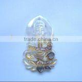 Transparent Black Lip Sea Shell Buddism Carving Pendant