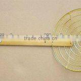 Bamboo Handle Brass Frying Skimmers thumbnail-1