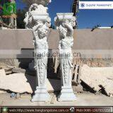 Stone Carving Cheap White Marble Caryatids 2.4 Meters High thumbnail-1