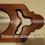 Antique Wall Mirror in Hand Curved Wooden Frame thumbnail-3