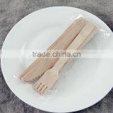 Cheap Food- Grade Biodegradable Birch Wood Cutlery Disposable Wood Spoon Knife and Fork thumbnail-2
