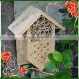 solid wood insect hotel for bee and ladybird