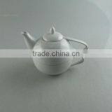 Stocked White Round Ceramic Tea Pot, Coffee Pot, Tea Set thumbnail-1