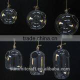 Transparent Flower Glass Vase Anique Hanging Glass Vase thumbnail-2