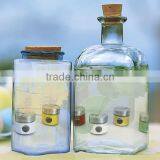 Transparent Glass Bottle With Cork thumbnail-1