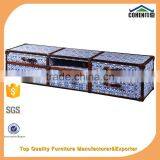 2016 New Design European Vintage Chesterfeild Style Top Grain Leather tv Stand/tv Cabinet and Home Furniture thumbnail-3