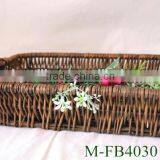 Cheap Rectangle Wicker Storage Basket & Wicker Fruit Basket & Willow Fruit Tray thumbnail-1