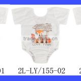 Infant Baby Mother's Day Short Sleeve White Jumpsuit Customize Printing Baby Onesie Wholesale