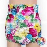 Bowknot Floral Cotton High Waist Shorts Baby Girls Summer Bubble Shorts thumbnail-3
