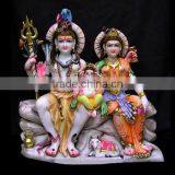 White Marble Shankar Parvati Statue, Lord Shiv Parvati Statue