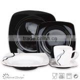 20pcs White/black Dinner Sets thumbnail-1