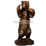 Life Size Garden Decoration Bronze Standing Bear Statue thumbnail-2