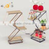 Custom 4 Tiers Hanging Easy Assemble Display Rack Iron Flower Pot Stand thumbnail-1