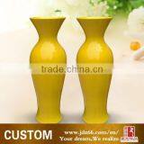 H 40cm Custom-made Ceramic Decorative Yellow Vase thumbnail-1