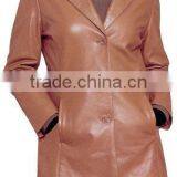 Ladies Long Leather Coats thumbnail-4