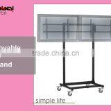 Simple Style TV Mounting Bracket for Two Screen, Mobile Double Screen TV Stand thumbnail-2