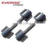 Chrome Dumbbell With Thread Handle and Rubber Ring thumbnail-1