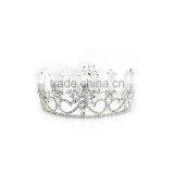 Wholesale Bridal Hair Accessories Silver Plated Hair Jewelry Rhinestone Bridal Tiara H172-156 thumbnail-2