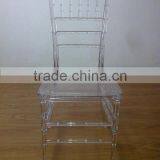 High Quality Clear Resin Wedding Chairs Tiffany With Ivory Cushions thumbnail-1