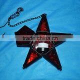 Star Glass Tea Light Candle Holder Rustick Hanging Lighting Lantern Wedding Birthday Party Decoration thumbnail-2