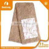 Bestwaytex Embriodered Beaded Sequins French Lace Fabric FL1129-4 thumbnail-1