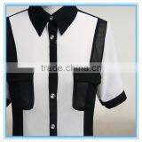 2016 New Fashionable Patch Work Chiffon Model Blouse Neck Designs thumbnail-2