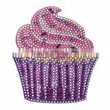 High Quality Cartoon Cake Happy Birthday Rhinestone/Acrylic /Gem Stone Glitter Sticker Wall Decals DIY thumbnail-1