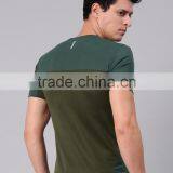 Men Green Solid Custom Color Round Neck T-Shirt Customize Mens Sports Bodybuild Tops Pure Polyester Always Fresh Running Tee thumbnail-4