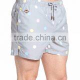 Customize Colorful Dots Pattern Swimwear 100% Polyester Swim Trunks 27" Leg Opening Men's Sportswear Running Shorts thumbnail-3