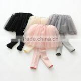 S65875A Toddlers Cotton Gauze Leggings Baby Girl Tutu Skirts Pleated Leggings thumbnail-1