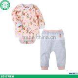 100% Cotton Best Interlock Supersoft Baby Toddler Girls Clothing Set Toddler Bodysuit + Pant Set thumbnail-2