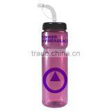 USA Made 28 oz Transparent Sports Bottle With Straw Lid - BPA/BPS-free, FDA Compliant and Comes With Your Logo thumbnail-3