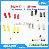 (MOQ:100pcs) Screw Metal Tips Shoelaces With Free Screwdriver - Metal Aglets Shoe Laces Tips DIY Screw On Replacement - 6 Colors thumbnail-6