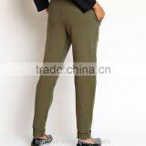 Wholesale Factory Fashion Women Khaki Straight Leg Pants thumbnail-2