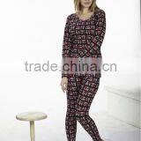 Custom Wholesale Winter Home Design Polka-dotted Printing Women Slim Thermal Long Johns thumbnail-2
