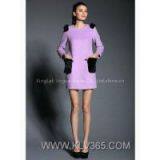 Women Fashion Clothing Wool Winter Dress thumbnail-2