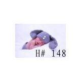 Cute Rabbit Baby Hat and Shorts Handmade Crochet Photography Props Baby Hat and Shorts thumbnail-2