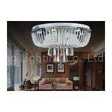 Modern Round Crystal Ceiling Lights 30w LED For Dining Room / Living Romm Decoration