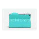 Attractive PU Leather Case , Full Protection Blue Apple IPad Mini Protective Covers thumbnail-1