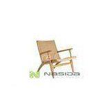 Comfort Hans Wegner Easy Living Room Chairs / Wooden Recliner Chair Modern thumbnail-1