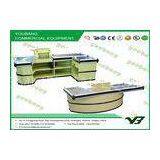 Custom Electric Supermarket Cash Register With Conveyor Belt Powder Coating