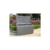 Aluminum Frame Grey Plastic Wicker Storage Box 120 x 60 x 85cm